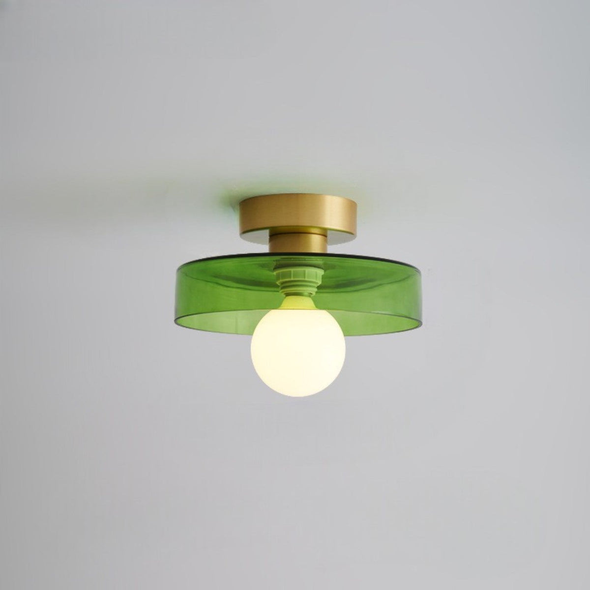 Bauhaus ceiling light with layered glass shade and globe by BROKLEN – view 8