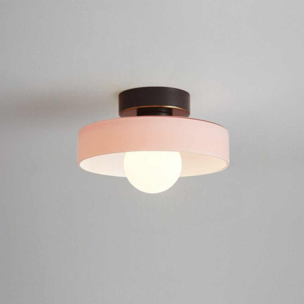 Bauhaus ceiling light with layered glass shade and globe by BROKLEN – view 2