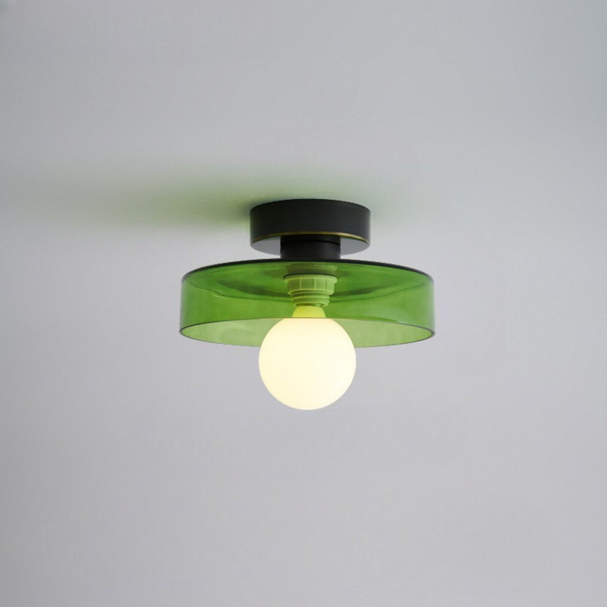 Bauhaus ceiling light with layered glass shade and globe by BROKLEN – view 3