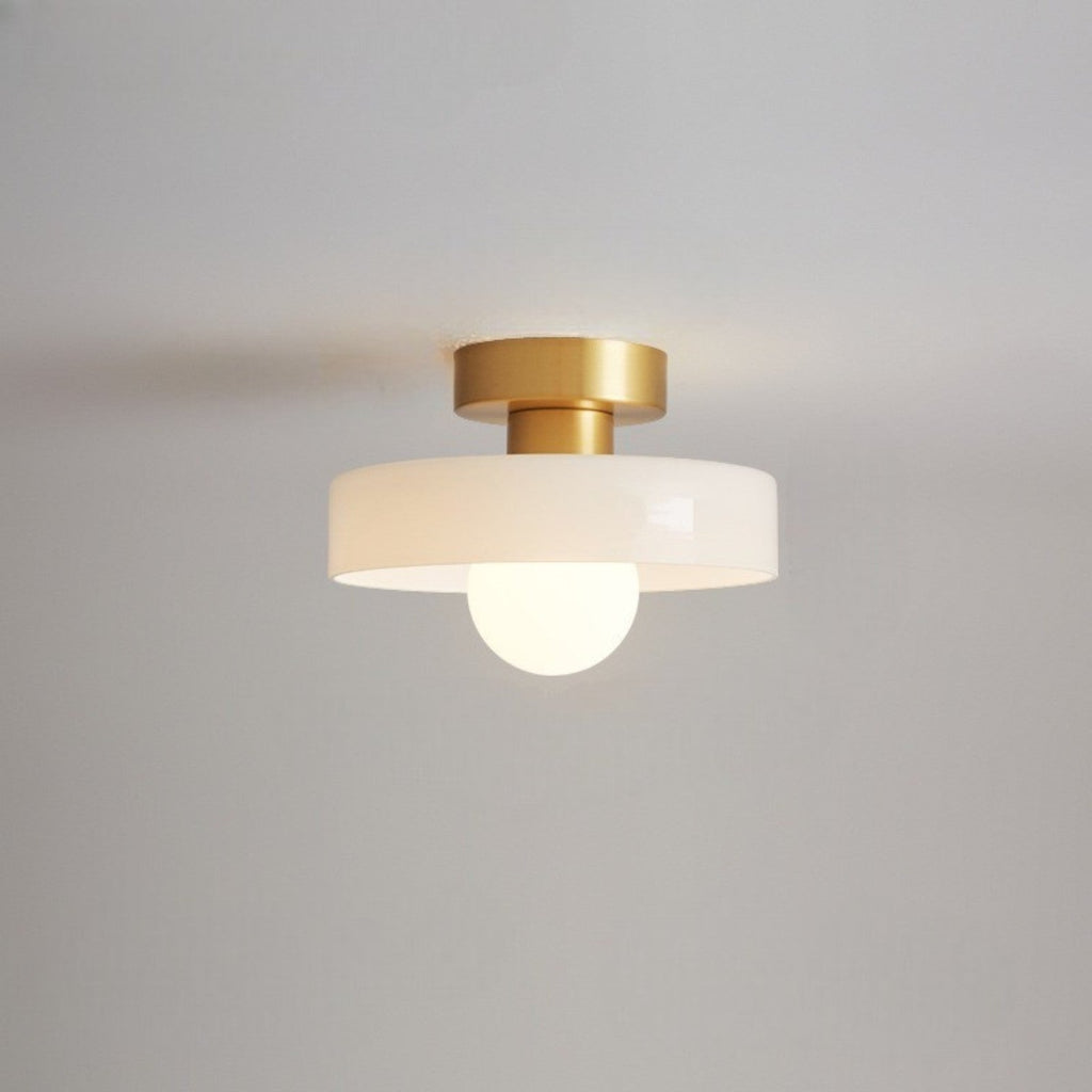 Bauhaus ceiling light with layered glass shade and globe by BROKLEN – view 6