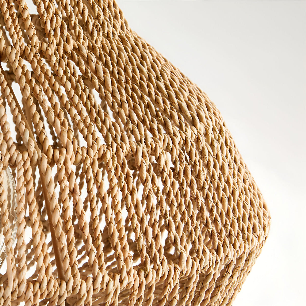 Boho rattan pendant light – woven bowl and cone ceiling light by BROKLEN – view 7