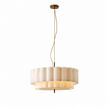 Boho ripple pendant light – white layered sculptural ceiling light 55cm by BROKLEN