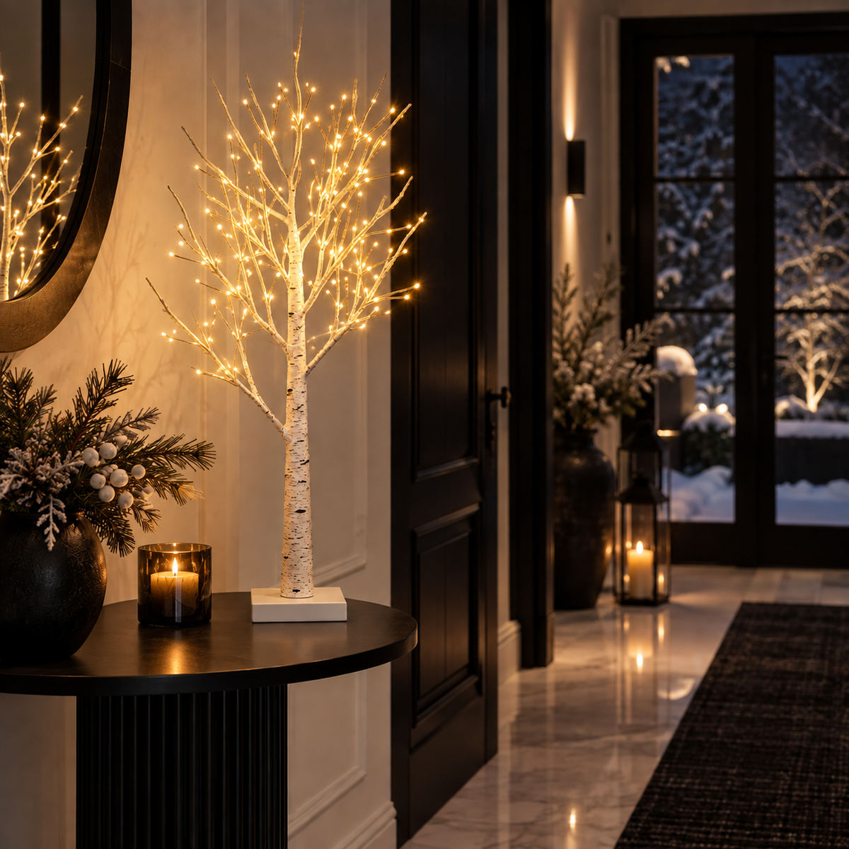 LED birch tree decorative light – view 2
