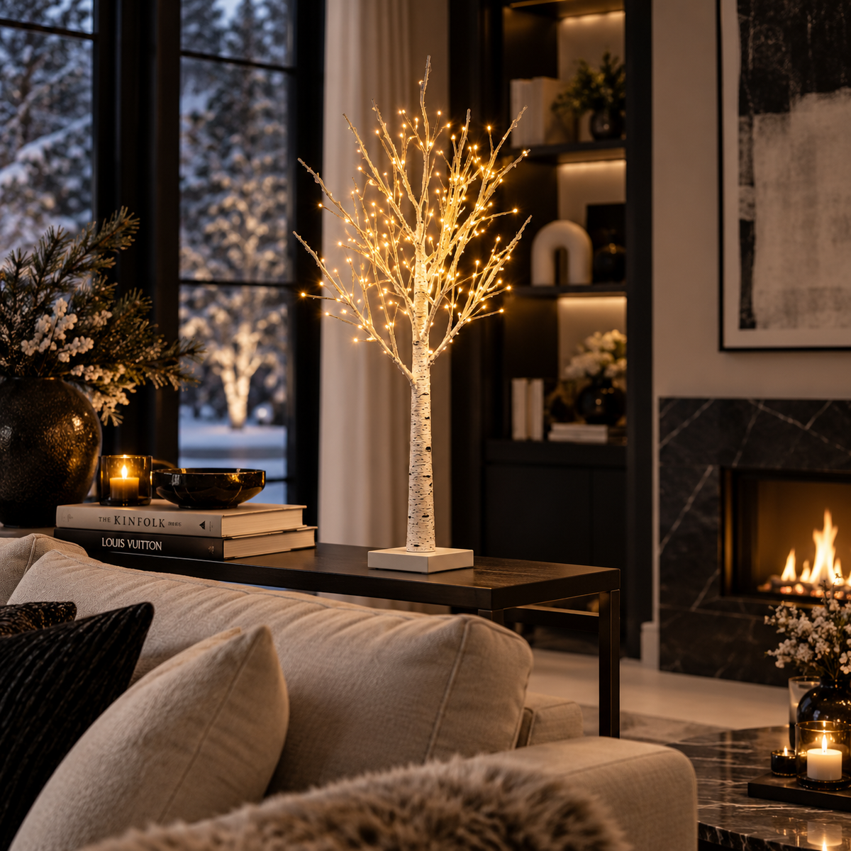 LED birch tree decorative light – view 3