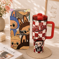 Cherry Rebel Insulated Tumbler - red and cream checkerboard tumbler with gift box
