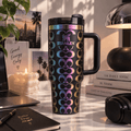 Midnight Rainbow Luxe Tumbler - black iridescent insulated tumbler