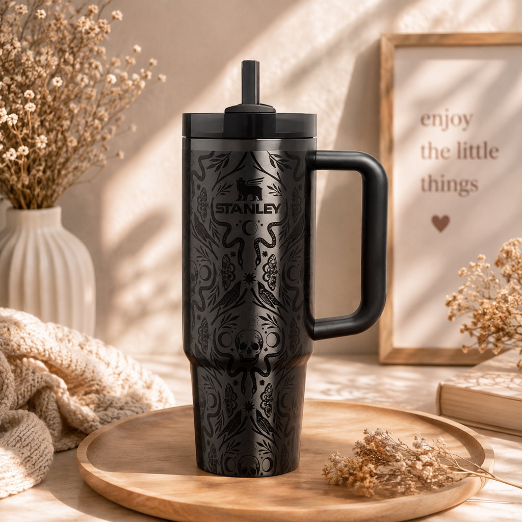 Midnight Mystic Tumbler - black gothic tumbler, view 2