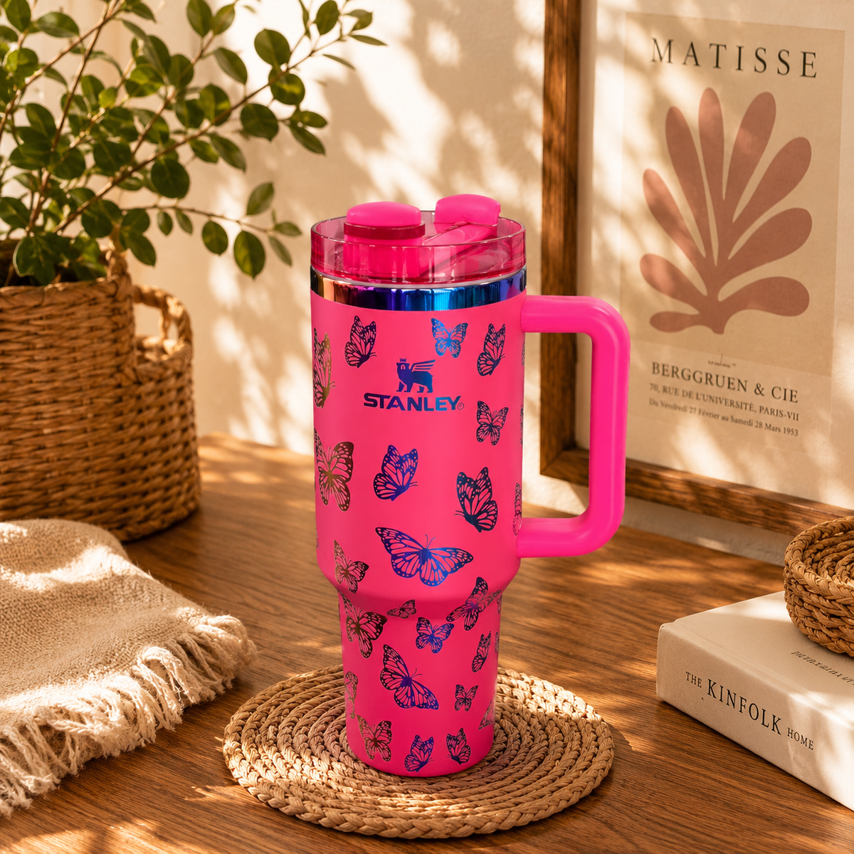 Golden Butterfly Tumbler - butterfly tumbler, view 2