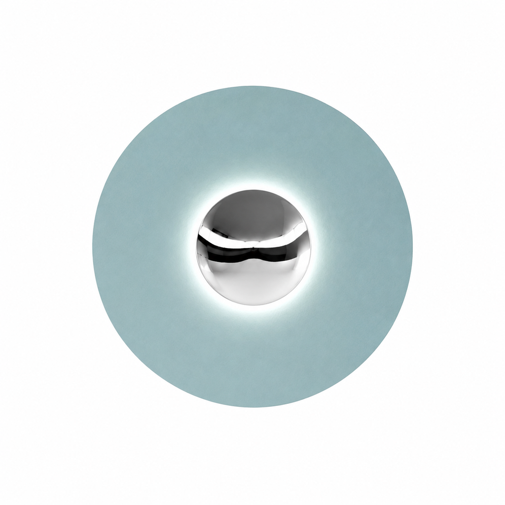 Round Metal Retro Wall Light – Indirect Disc Wall Sconce