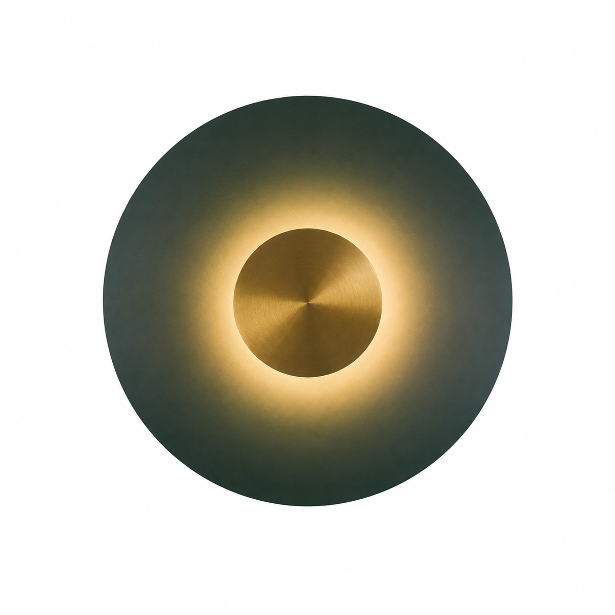 Round Metal Retro Wall Light – Indirect Disc Wall Sconce