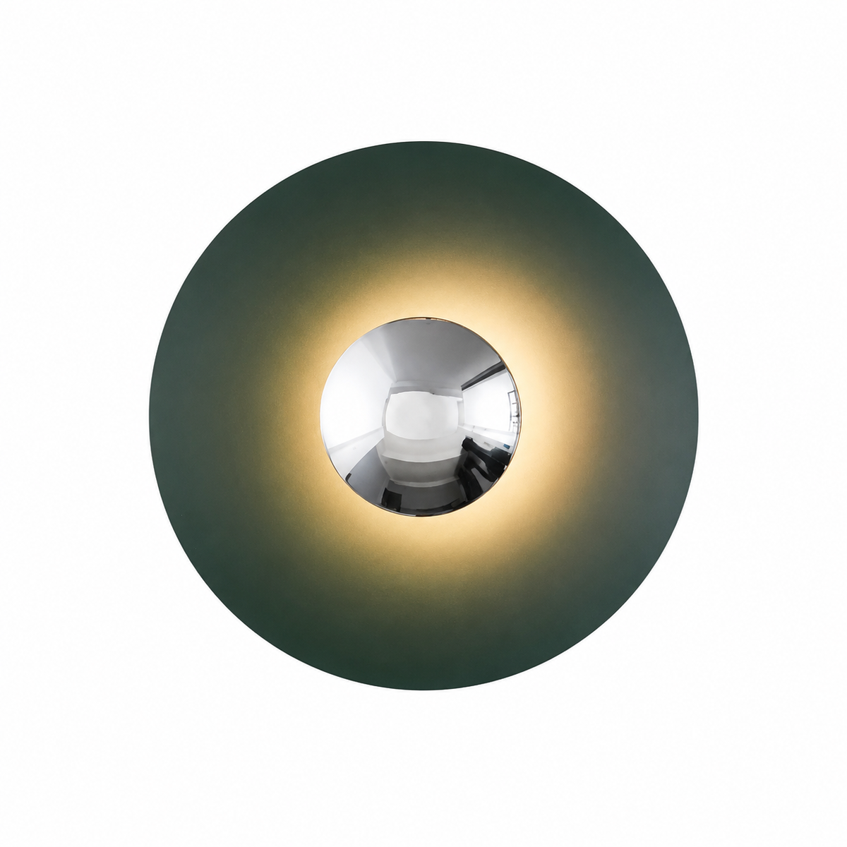 Round Metal Retro Wall Light – Indirect Disc Wall Sconce