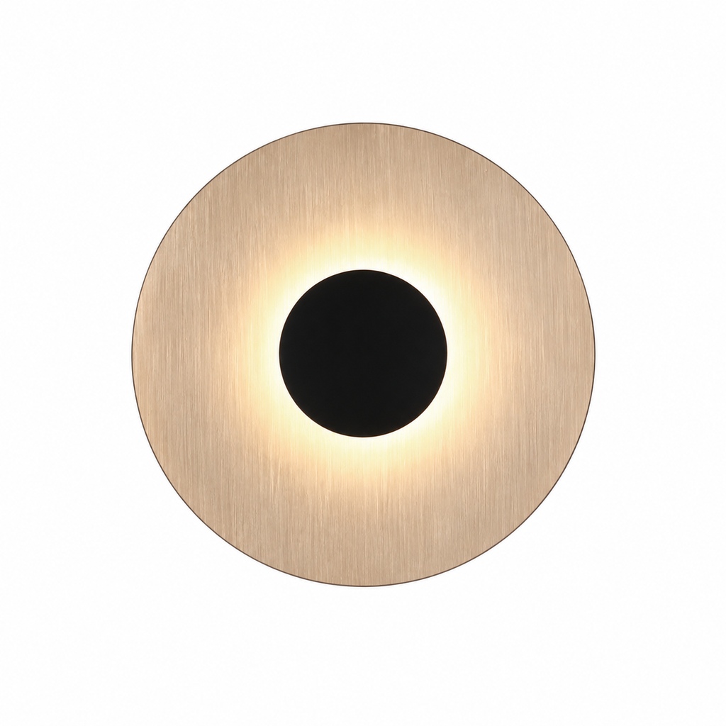 Round Metal Retro Wall Light – Indirect Disc Wall Sconce