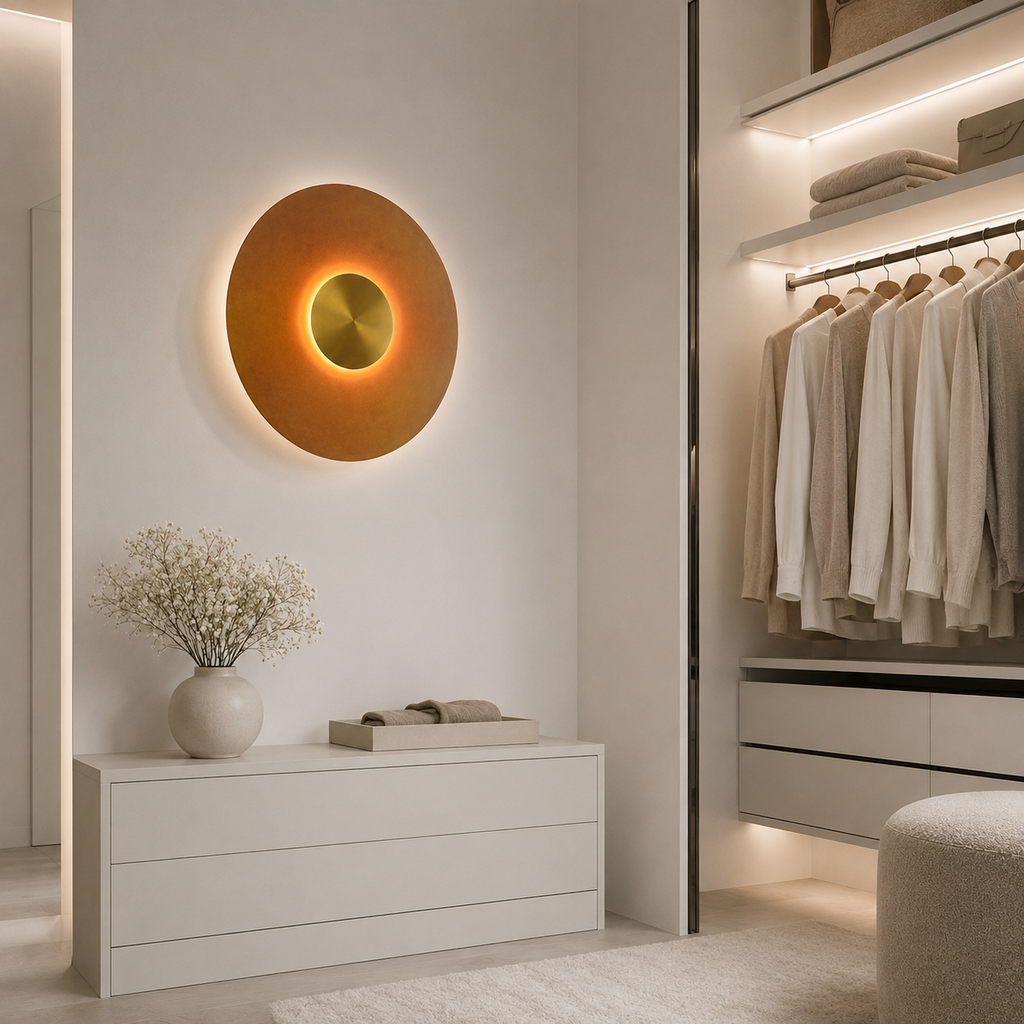 Retro indirect disc wall sconce – view 5
