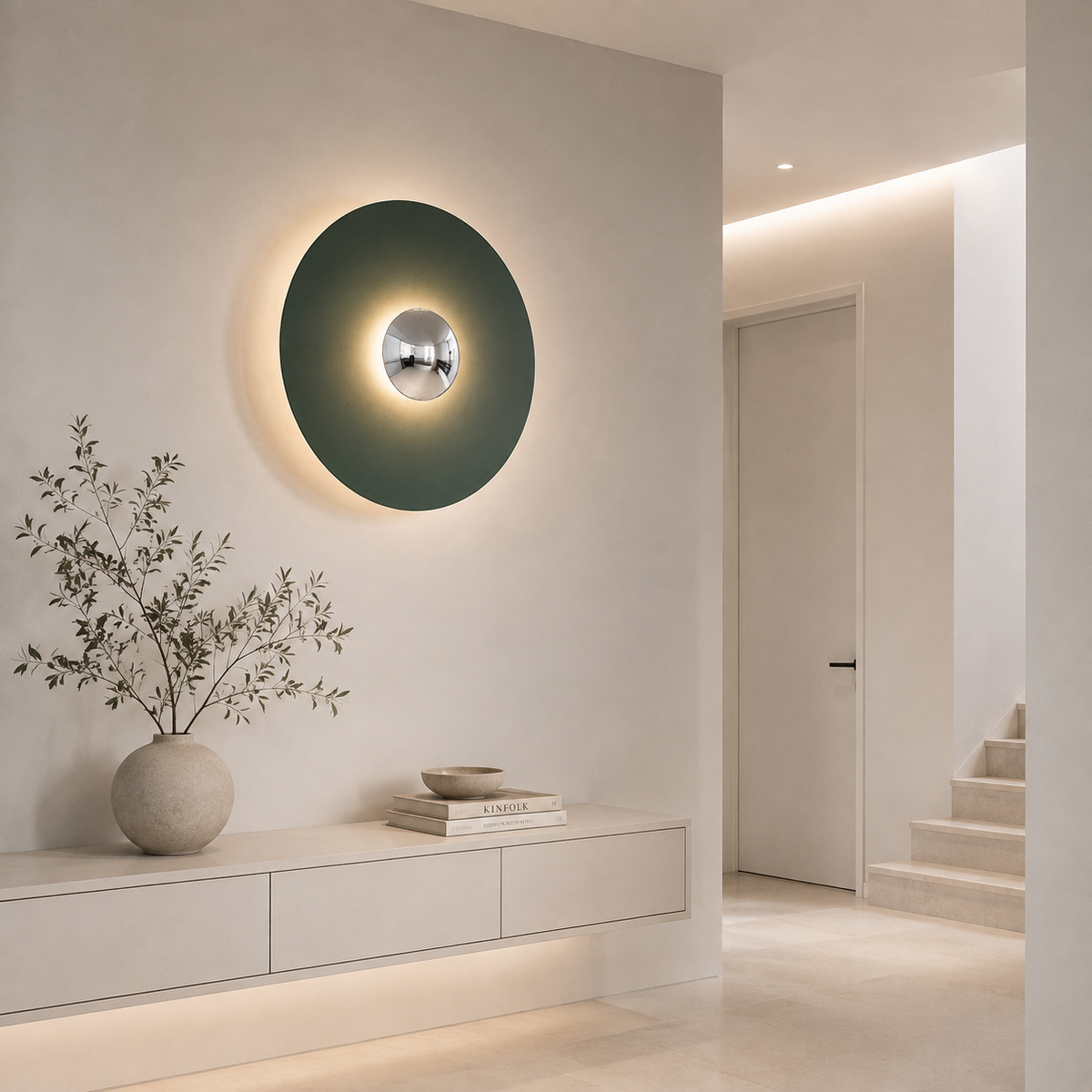 Retro indirect disc wall sconce – view 6
