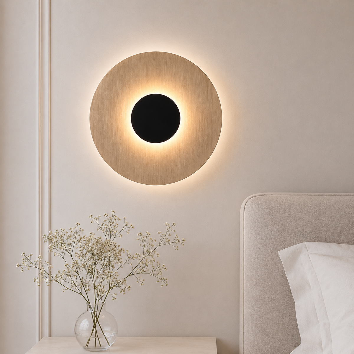 Retro indirect disc wall sconce – view 10