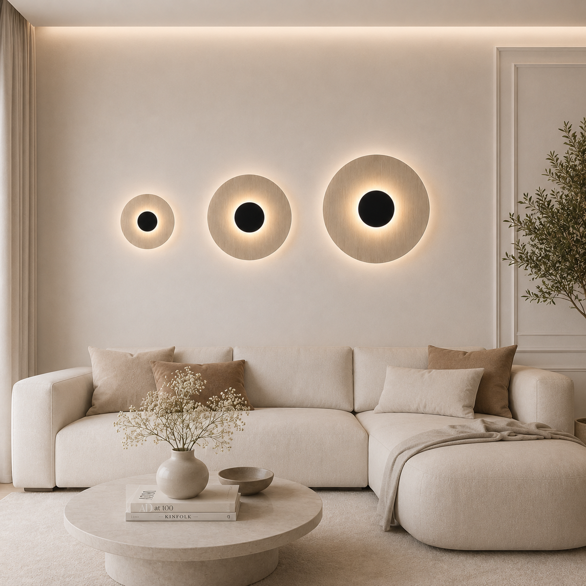 Retro indirect disc wall sconce – view 8