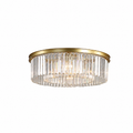 Gold crystal flush ceiling chandelier