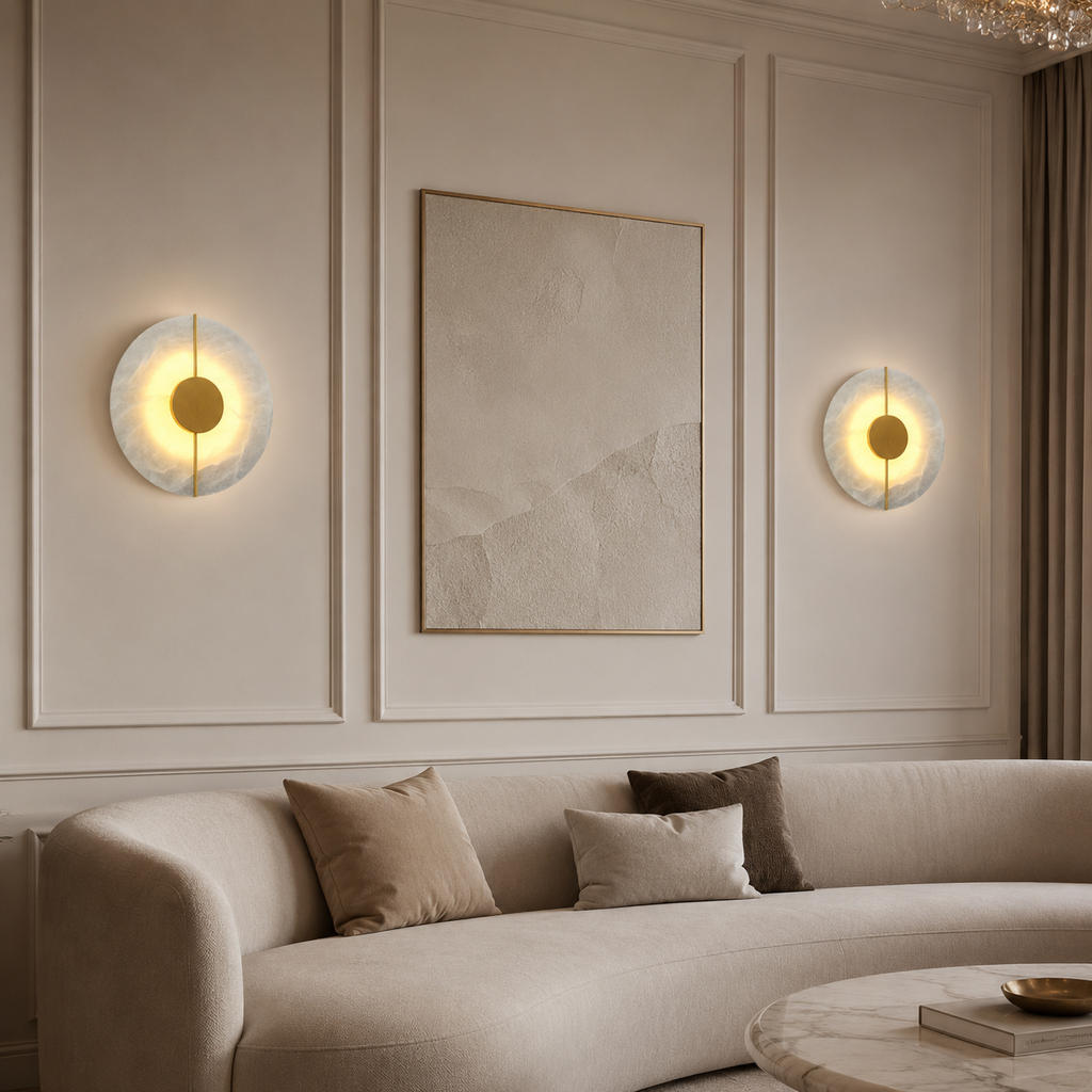 Nordic marble wall light – warm accent wall sconce by BROKLEN – view 7