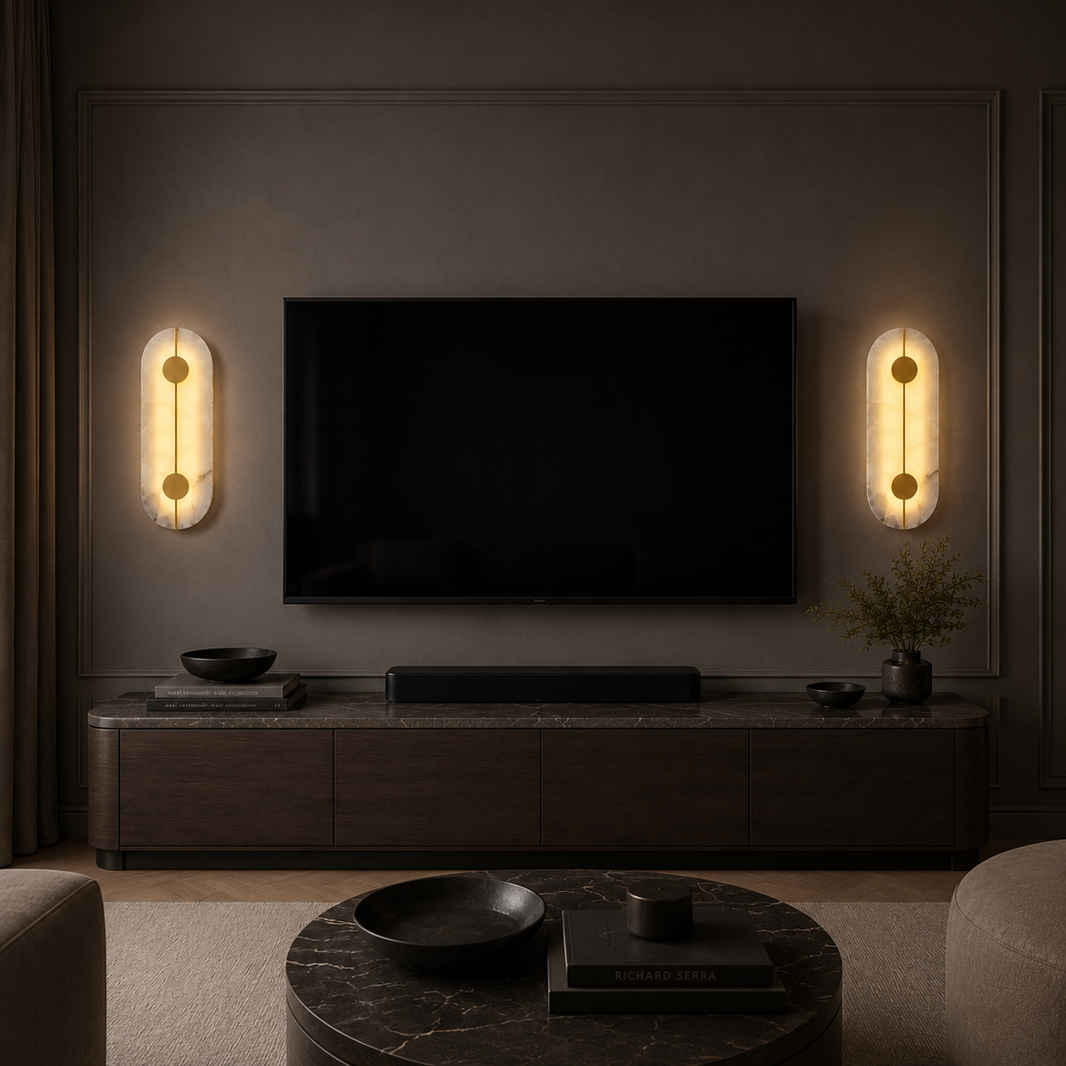 Nordic marble wall light – warm accent wall sconce by BROKLEN – view 12