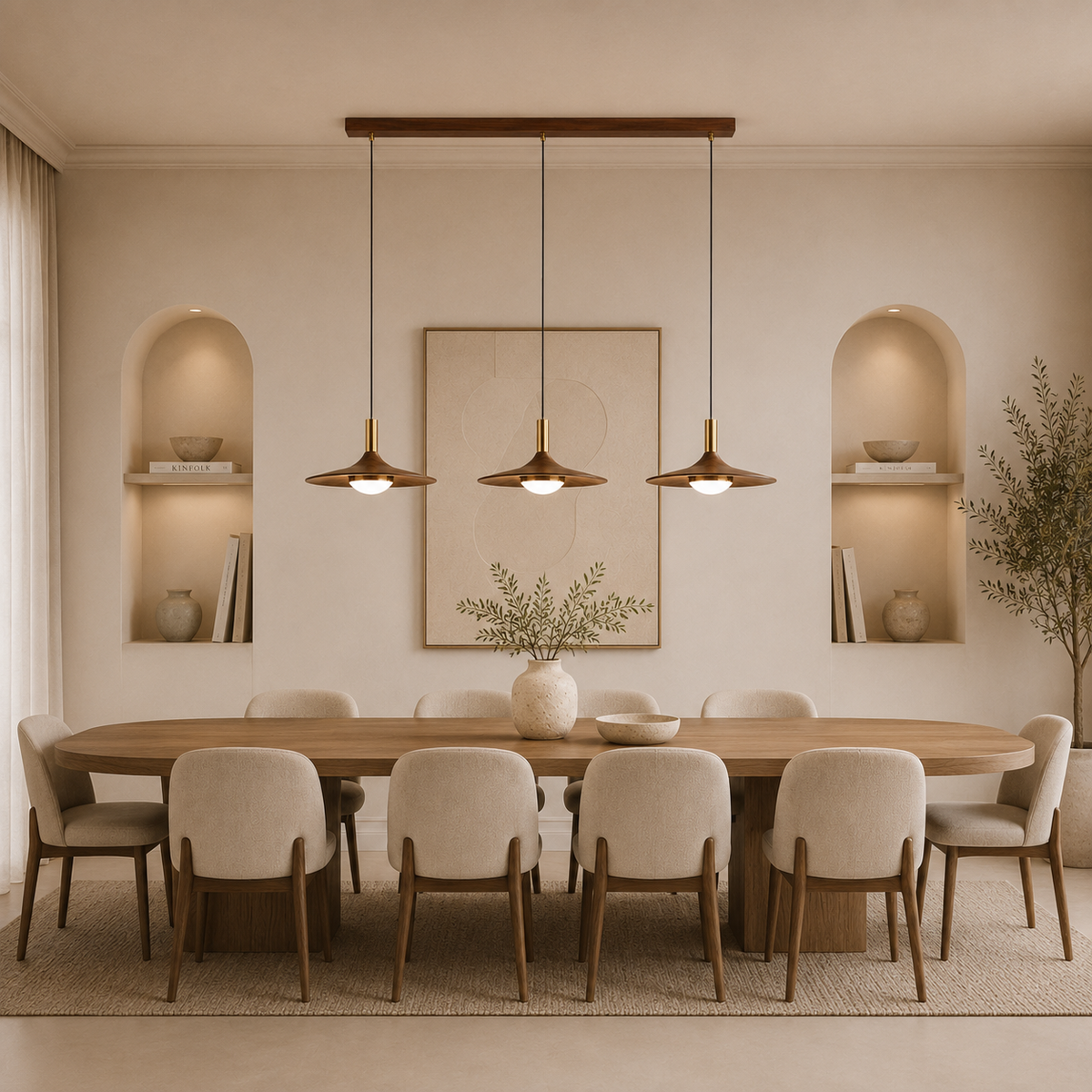 Nordic walnut-effect pendant light by BROKLEN – view 10