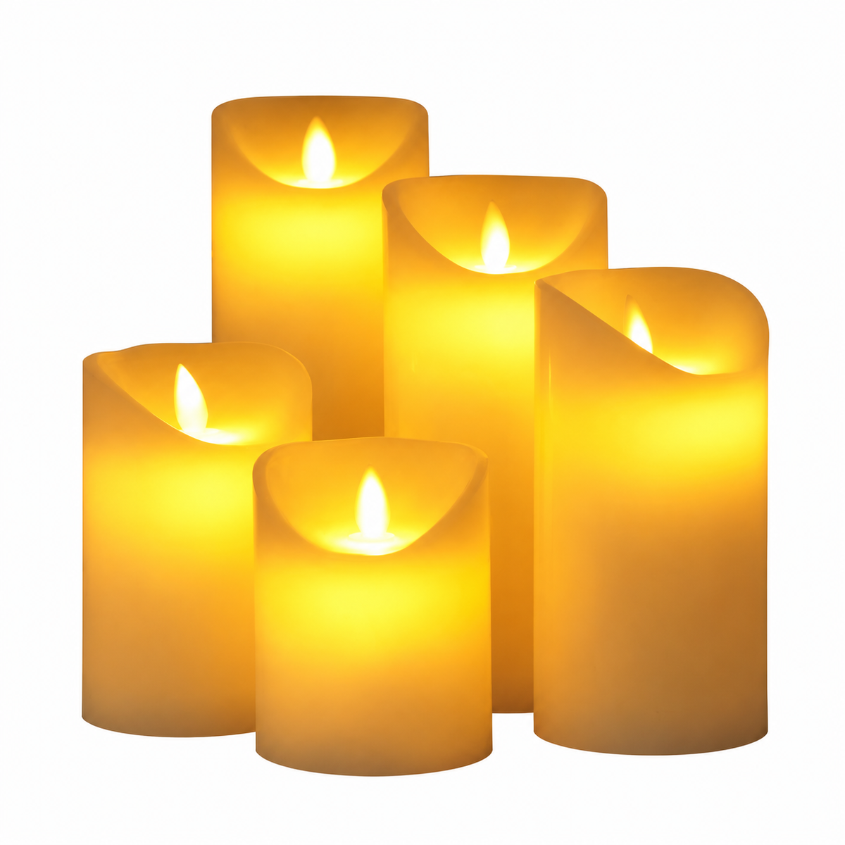 Flameless LED candles flickering battery candle set