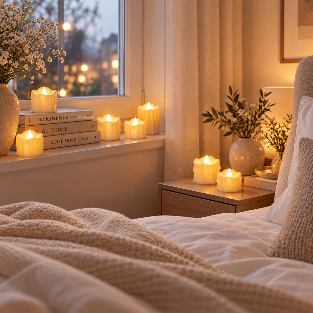 Flickering battery tealight candles – view 8