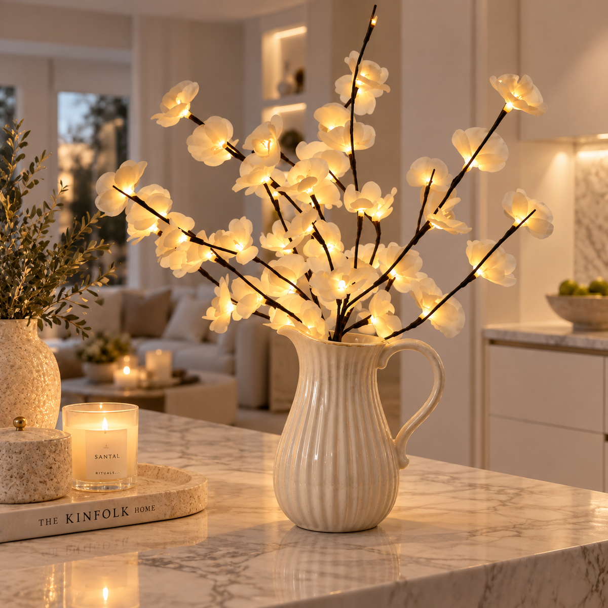 LED twig lights rose orchid olive willow – view 4