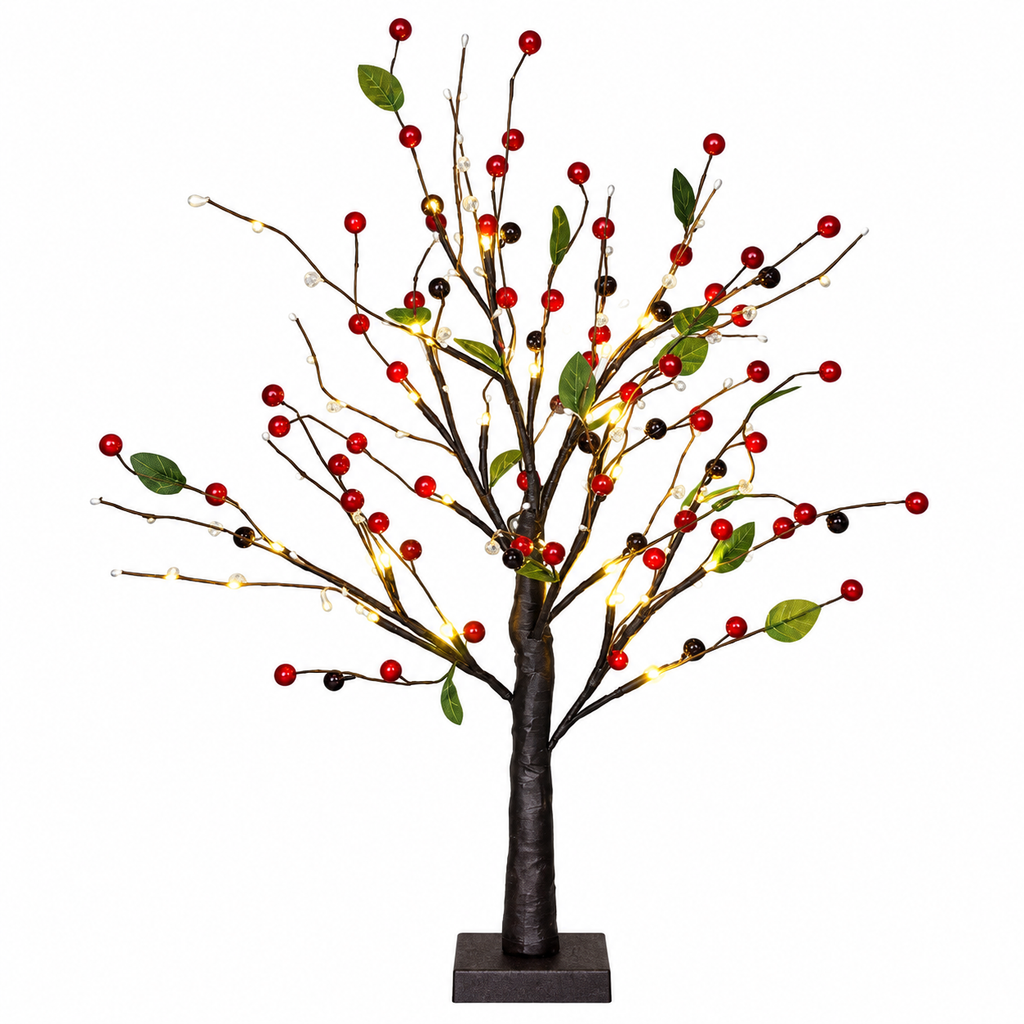 Light-up winter tree with warm LEDs
