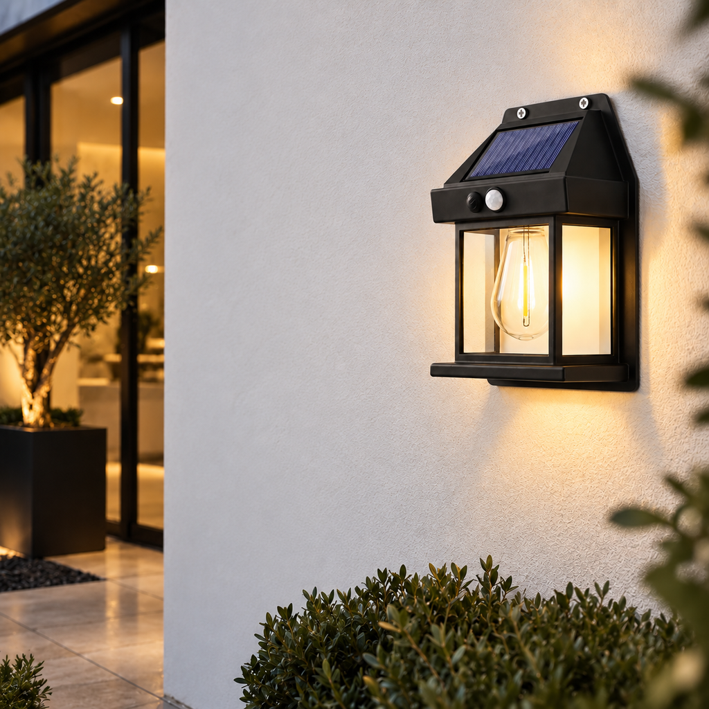 Solar motion sensor security light – view 2