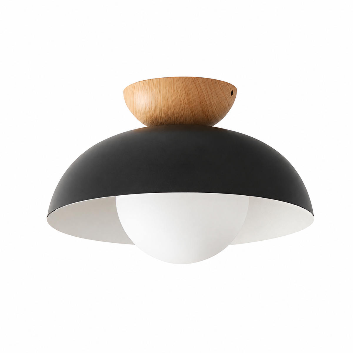 Nordic ceiling light with wood accent – Scandinavian light fixture by BROKLEN