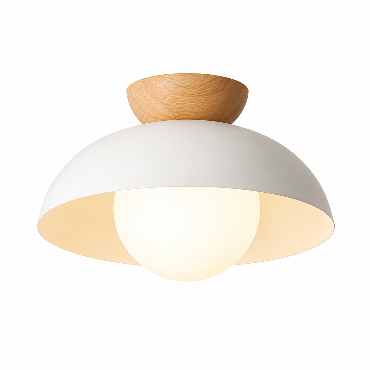 Nordic ceiling light with wood accent – Scandinavian light fixture by BROKLEN – view 15