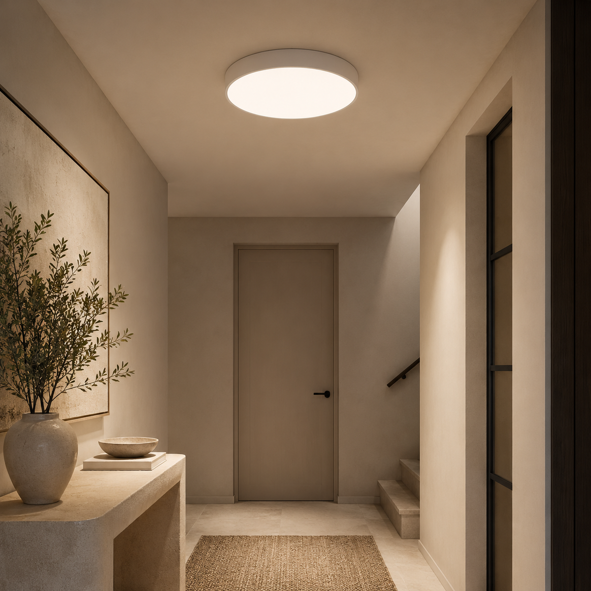 Ultra-slim Nordic LED ceiling light – round flush mount by BROKLEN – view 5