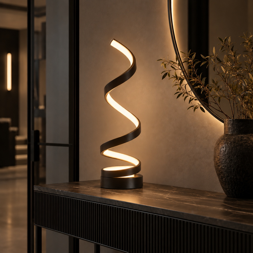 Rechargeable spiral desk lamp – view 2
