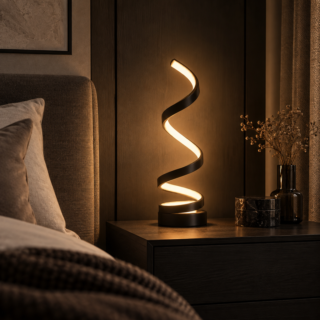 Rechargeable spiral desk lamp – view 5