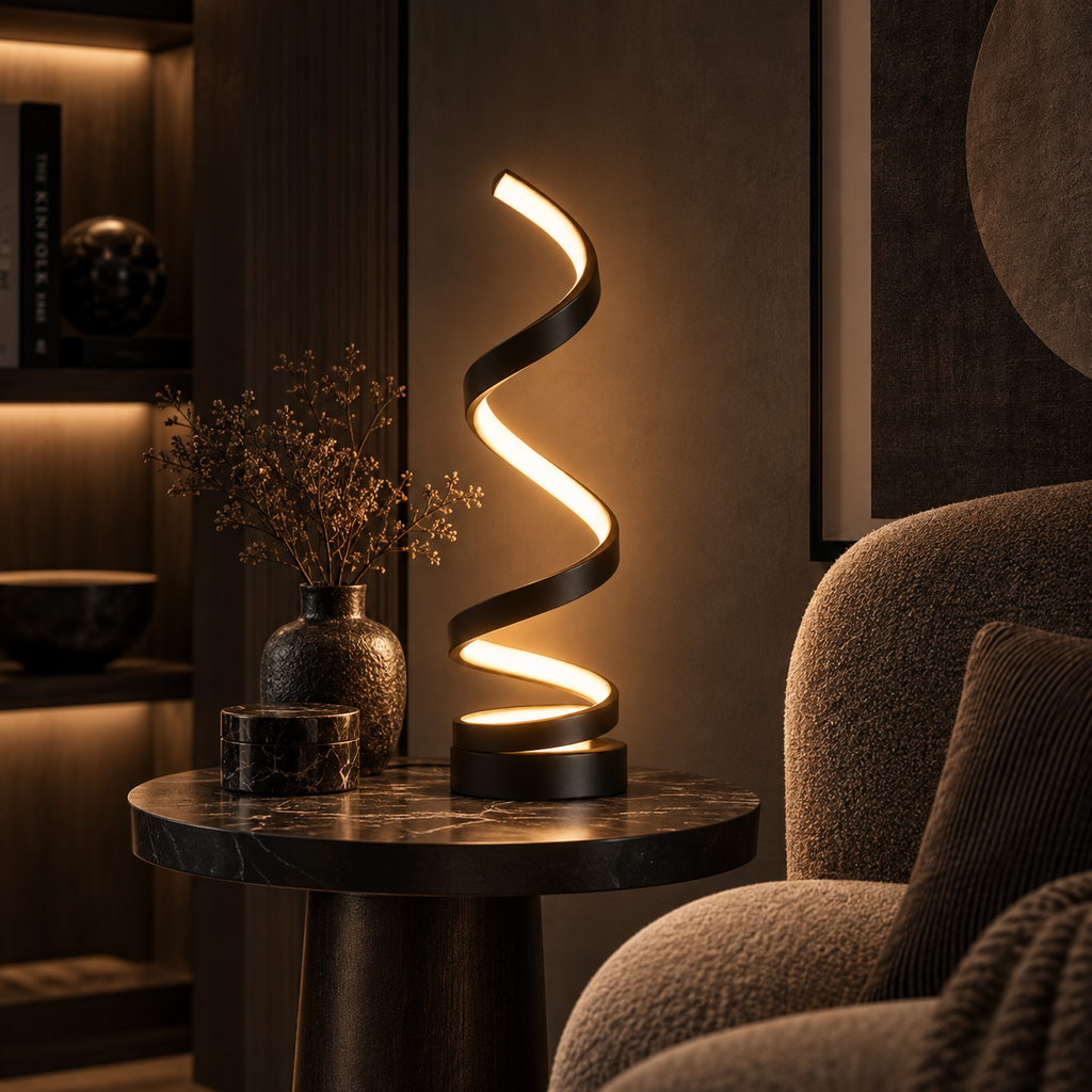 Rechargeable spiral desk lamp – view 4