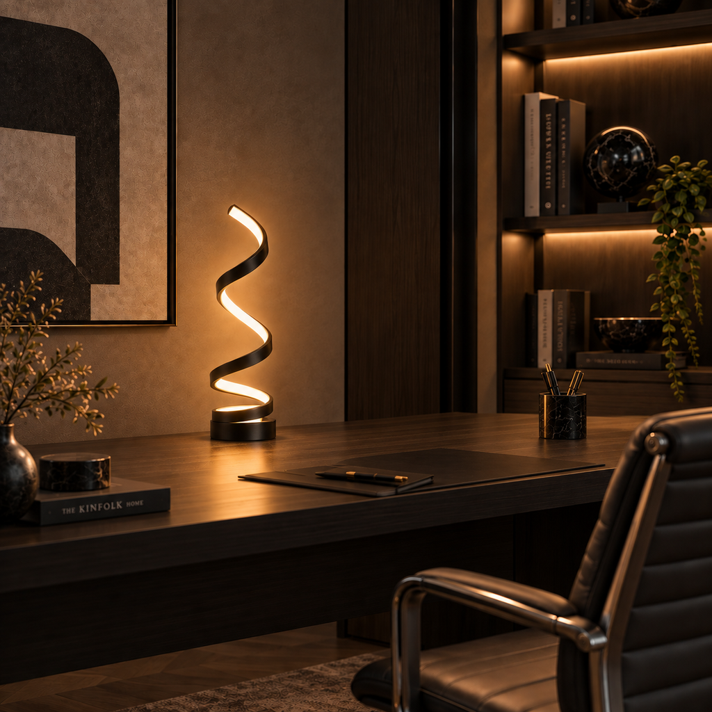 Rechargeable spiral desk lamp – view 3