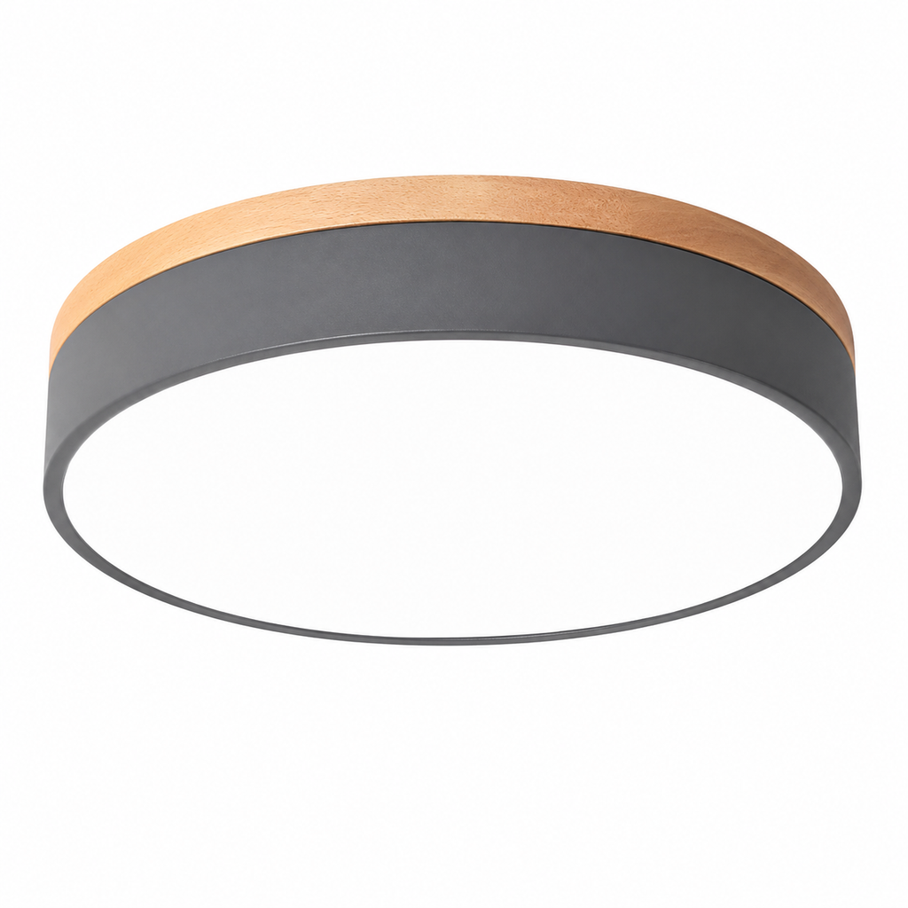Nordic minimalist wood and metal LED ceiling light by BROKLEN – view 24