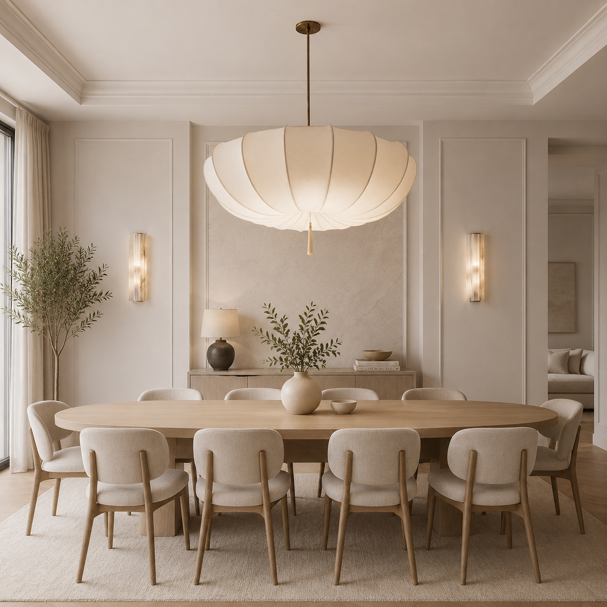 Parisian layered flower pendant light in white and cream by BROKLEN – view 2