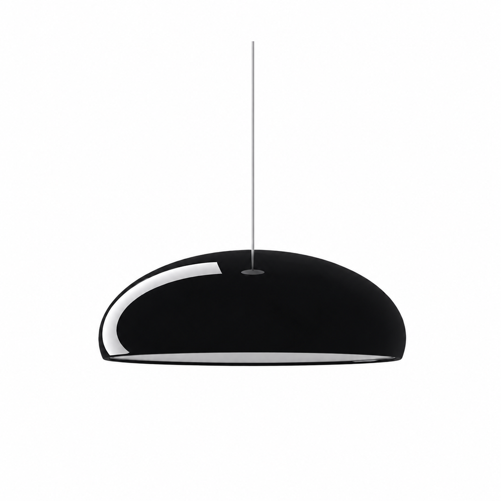 Italian style gloss metal dome pendant light