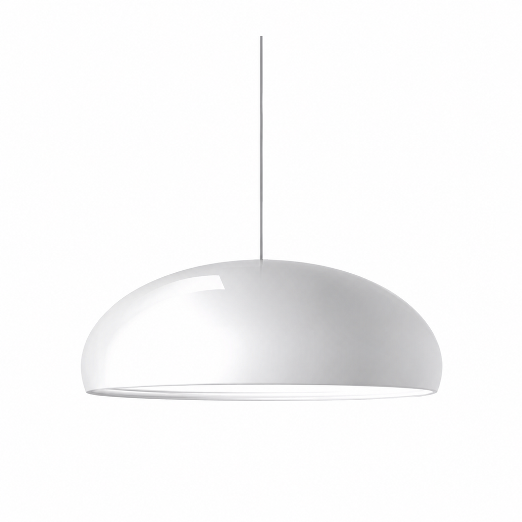 Italian-Style Gloss Metal Pendant Light – Retro Dome Kitchen Pendant
