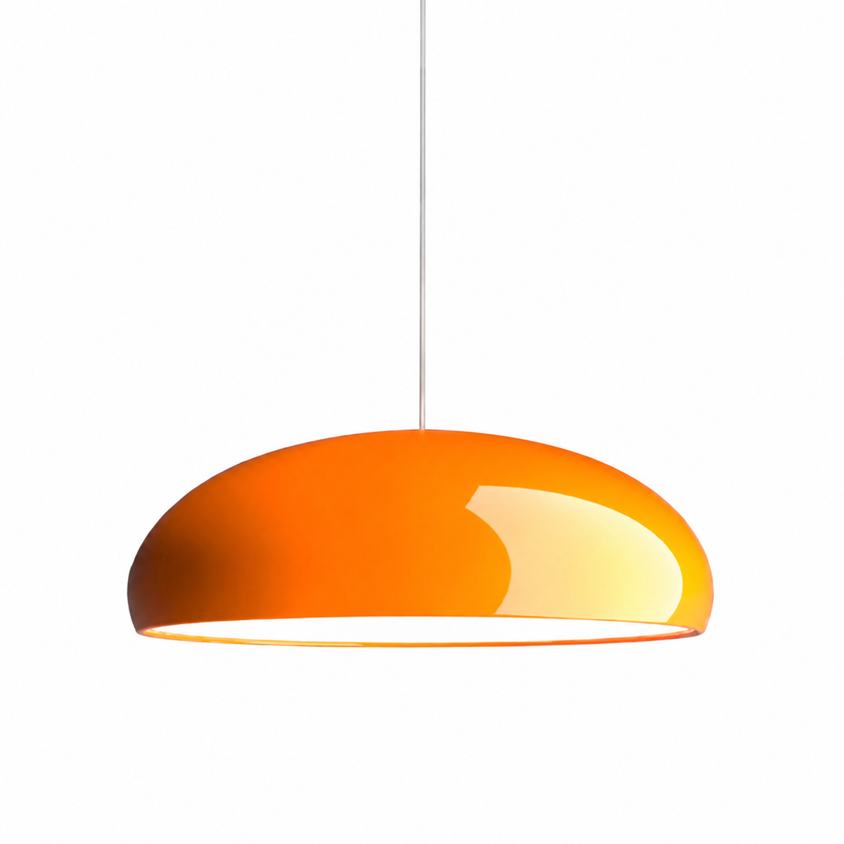 Italian-Style Gloss Metal Pendant Light – Retro Dome Kitchen Pendant