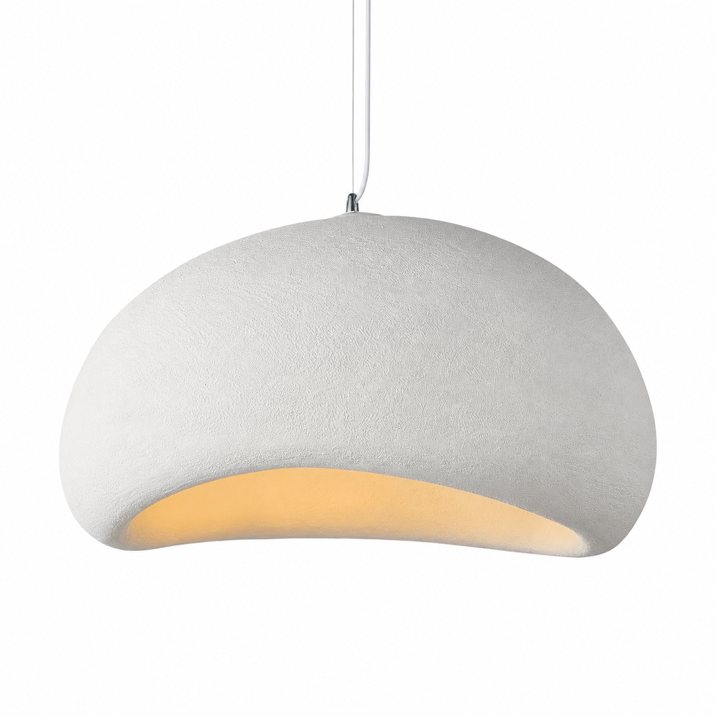 Wabi-sabi cloud burst pendant light in white and grey by BROKLEN – view 10