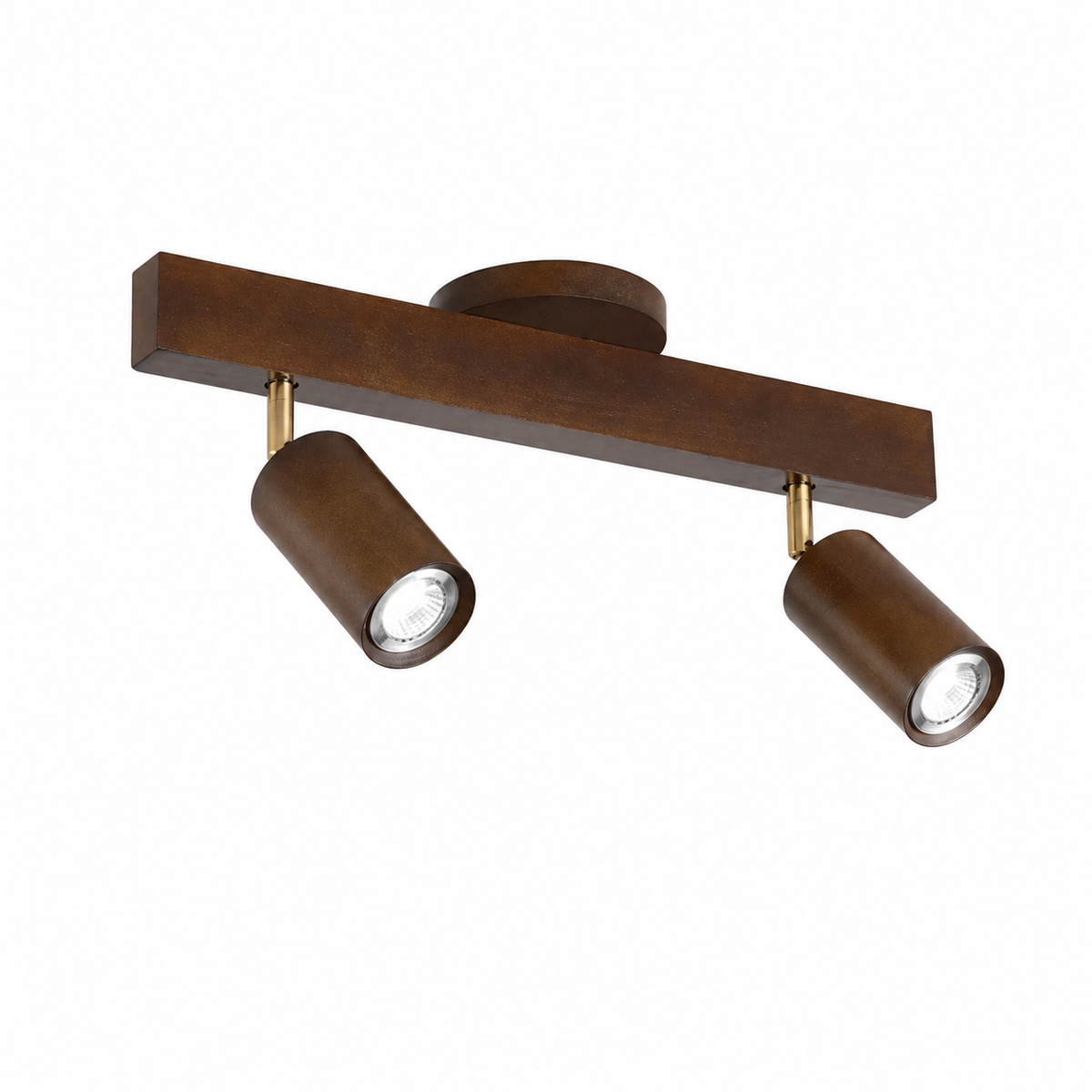 Japandi wooden track ceiling light adjustable spots