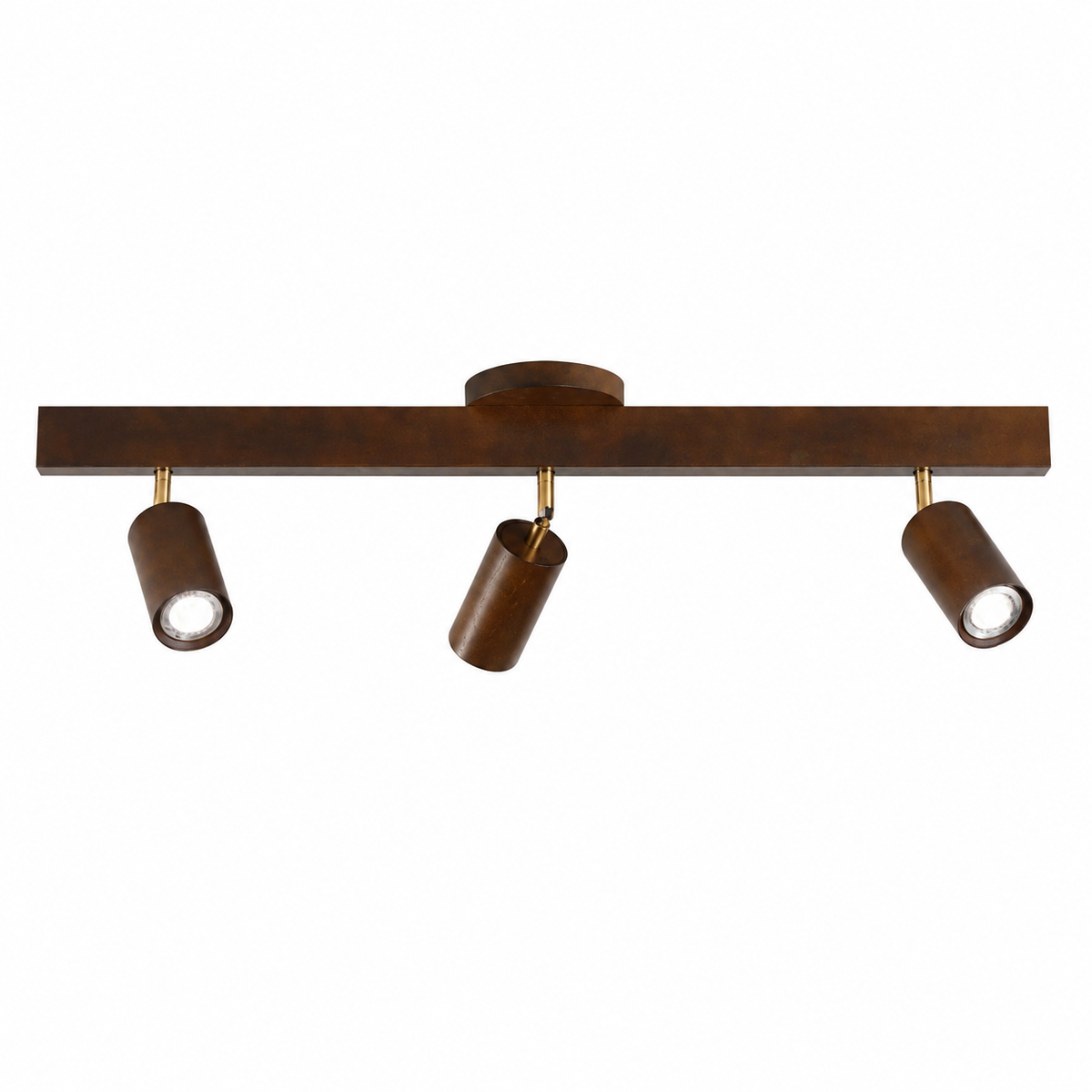 Japandi Wooden Track Ceiling Light – Adjustable LED Spotlight Bar