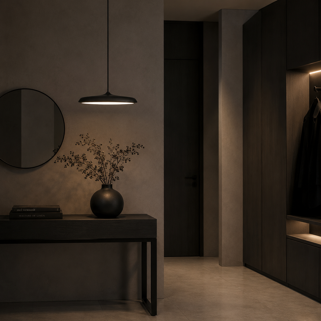 Modern Nordic Ultra-Slim Pendant Light – Flat LED Dining Pendant