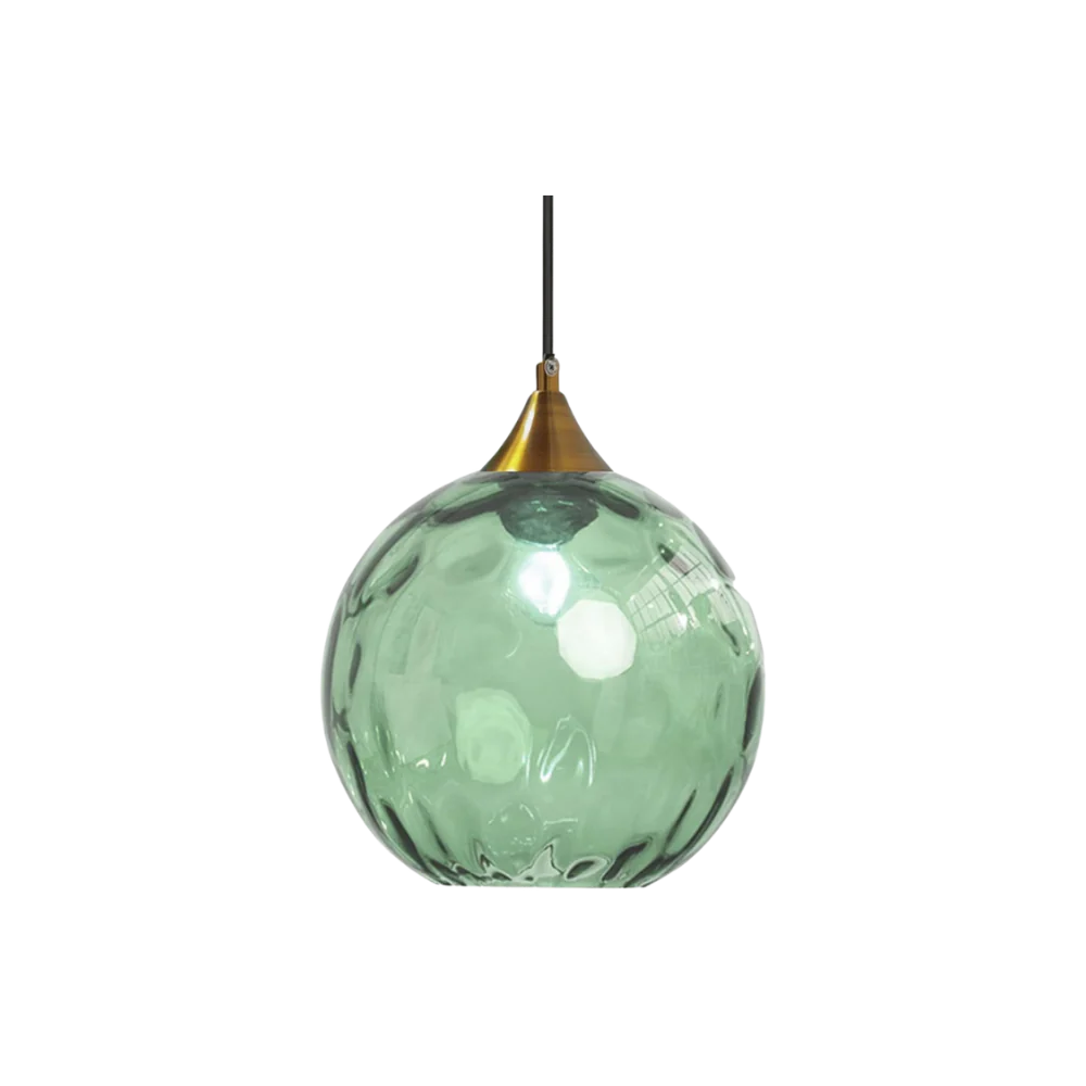 Modern glass globe LED pendant light in Nordic colours by BROKLEN