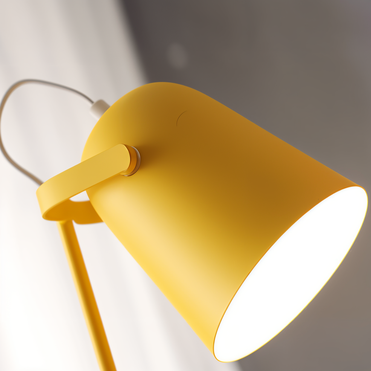 Matte desk lamp with adjustable cone shaped shade by BROKLEN – view 3
