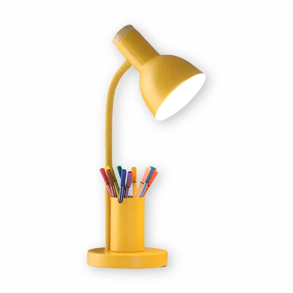LED desk lamp with storage base and flexible neck by BROKLEN – view 6