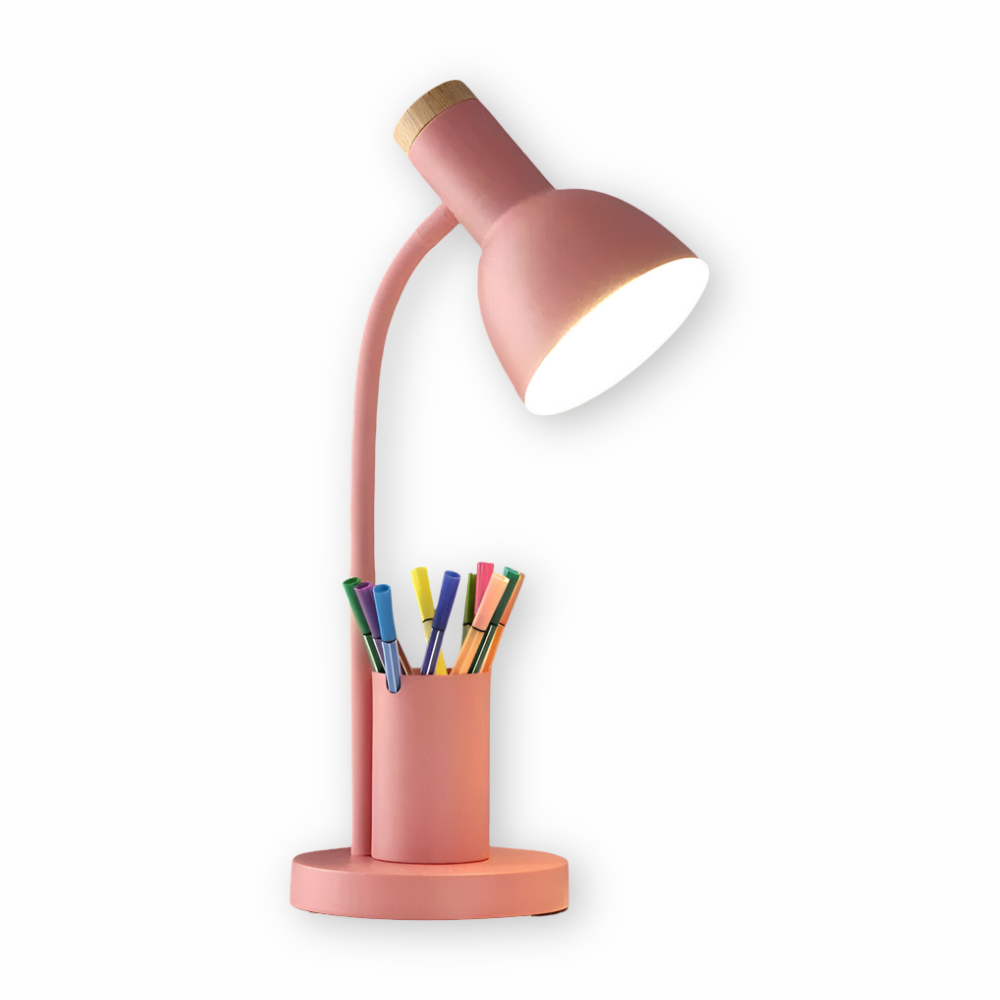 LED desk lamp with storage base and flexible neck by BROKLEN – view 8