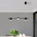 Modern linear ceiling pendant light with adjustable spotlights by BROKLEN